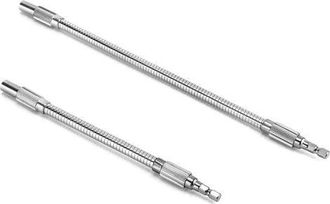 OEM Extensiones Flexibles Para Taladro, Eje Flexible Para Taladro Destornillador, V&aacute;stago Hexagonal De 1/4, 200 Mm Y 300 Mm (2 Piezas)