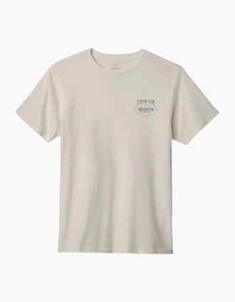 Brixton Mens Brixton Layin Low S/S Standard Cream T-Shirt - Size: 40