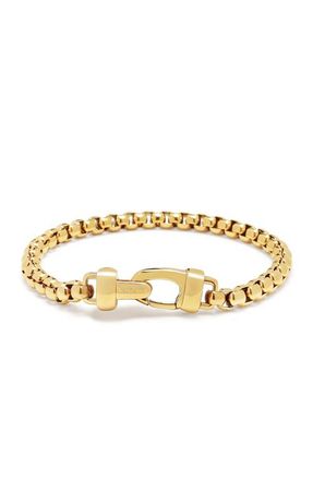 Nialaya Classic Gold Box Chain Bracelet at Nordstrom, Size X-Large