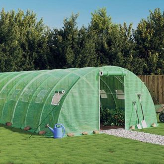 vidaXL Vidaxl - Invernadero Con Estructura De Acero Verde 40 M&sup2; 10x4x2 M