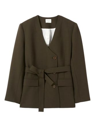 Claudie Pierlot Blazer met ceintuur - Groen