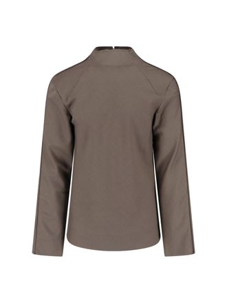 Entire studios Beige Boxy High Neck Top