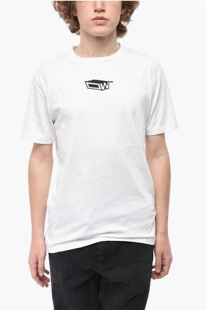 Off-white SEASONAL Crewneck T-Shirt GRAFFITI ZINE with Embroidery and size Xxs