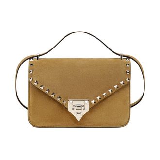 Valentino Garavani Dames, Tassen, Beige, Maat: ONE Size Su&egrave;de