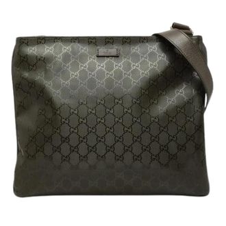 Gucci Pre-owned GG Imprime PVC Schoudertas - Heren - Vintage Schoudertas - Groen - ONE Size - Leer - Vintage