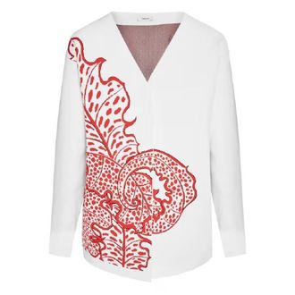 Ferragamo Jungle Print V-Neck Cardigan, Size X-Large