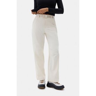 Halfdays Bastille High Waist Ripstop Pants in Oatmilk at Nordstrom, Size X-Small