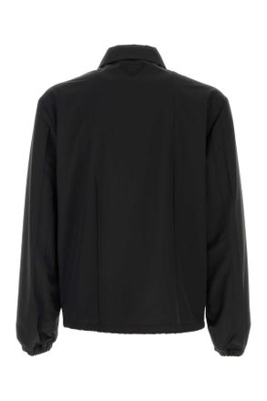 Prada Mens Black Wool Blend Jacket Nero Pawv Giubbini