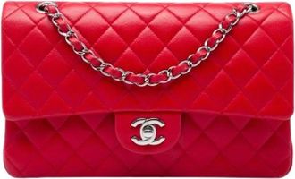 Chanel Pre-owned Double Flap Shoulder Bag - Dames - Vintage Schoudertas - Rood - ONE Size - Leer - Vintage