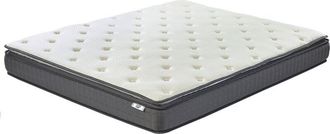 Beliani Colch&oacute;n Viscoel&aacute;stico Funda Bamb&uacute; Blanco 140 X 200 Cm Duro Charm