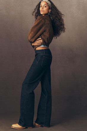 Frame Denim The Straight Trouser High-Rise Straight-Leg Jeans