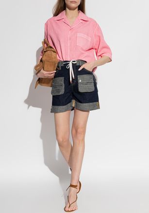 Dsquared2 Linen Short-sleeve Shirt, Womens, Pink