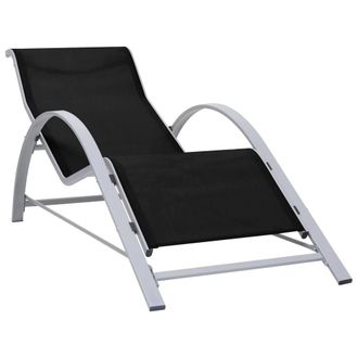 Berkfield Home Sunlounger Textilene & Aluminium Black