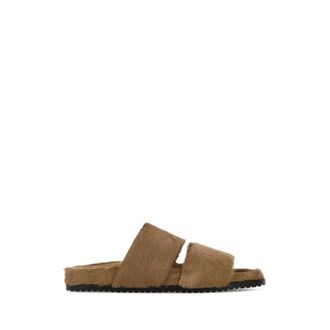 Dolce & Gabbana Sliders, male, Brown, Size: 8 US Casual Fur Sandals