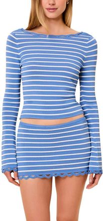 Solid & Striped The Penelope Stripe Knit Top in Marina Blue at Nordstrom, Size X-Large