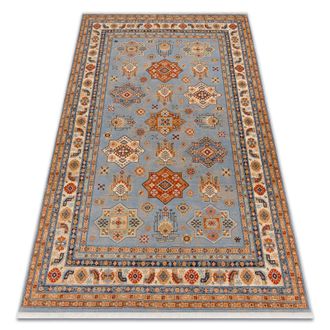 RugsX Rugsx - Alfombra Keshan Franjas, Marco Oriental 7683/53544 Beige / Azul Multicolour 160x230 Cm