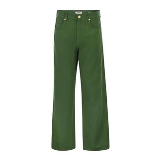 Max Mara Dames, Broeken, Groen, Maat: S Katoen