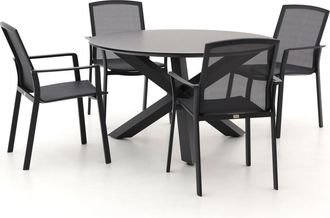 Bellagio la vita attrattiva Bellagio Dranera/Ferrone &oslash; 130cm dining tuinset 5-delig