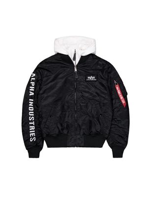 Alpha Industries Bomberjacke ALPHA INDUSTRIES MA-1 D-Tec Sleeve Embroidery, Herren, Gr. M, schwarz-weiss (schwarz, wei&szlig;), Obermaterial: 100% Nylon, Futter: 100% Nylon,