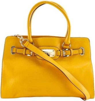 Michael Kors Pre-owned Handbags, female, Yellow, Size: ONE SIZE Pre-owned Leather Handbag