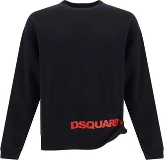 Dsquared2 Monogram Crew Neck Sweatshirt - Heren - Sweatshirts - Zwart - 2XL - Katoen - Hoodies & sweatvesten