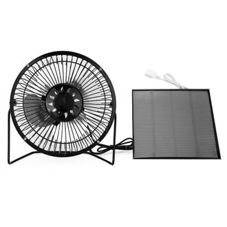 OEM Ventilador Usb Con Panel Solar: Mini Ventilador Port&aacute;til Para Circulaci&oacute;n Y Refrigeraci&oacute;n En Interiores, Viajes Y Pesca