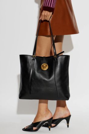 Versace Leather Bag, Womens, Black