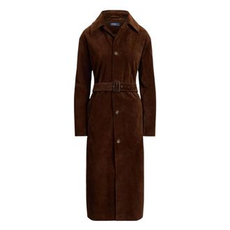 Ralph Lauren Suede Long Car Coat - female - Ralph Lauren - Belted Coats - Brown - S - Coats