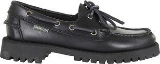 Sebago Black Ranger Waxy Oiled Leather Loafers