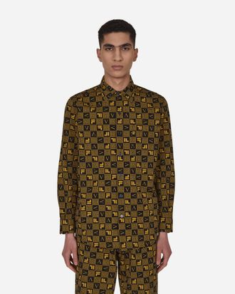 Aries FILA Logo Print Longsleeve Shirt Black