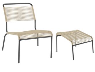Schubiger M&ouml;bel Spaghetti-Lounger + Hocker S&auml;ntis