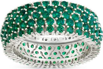 Sterling Forever Sterling Silver Emerald CZ Yvonne Ring