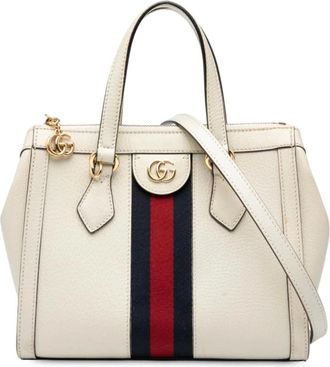 Gucci Pre-owned Handbags, female, White, Size: ONE SIZE Pre-owned Top Handle Bag