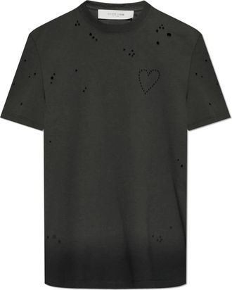 Golden Goose Katoenen Piqu&eacute; Polo - Heren - T-shirts - Grijs - S - Katoen - Tops