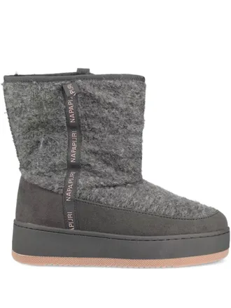 Napapijri fleece-lined ankle boots - women - Polyester/Polyurethane/Polyurethane/Polyester/Rubber - 39 - Grey
