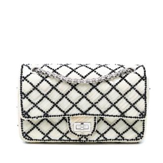 Chanel Sequinned Reissue 2.55 Quilted Mesh Double Flap 225