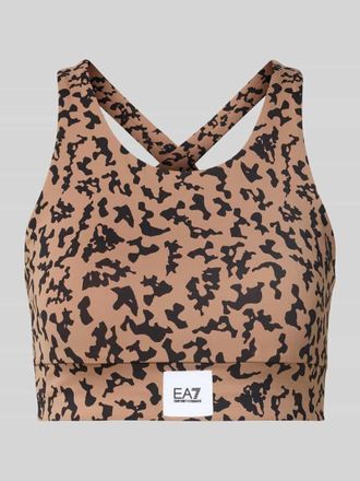 Emporio Armani Sport-BH mit Rundhalsausschnitt in Beige, Gr&ouml;&szlig;e XS