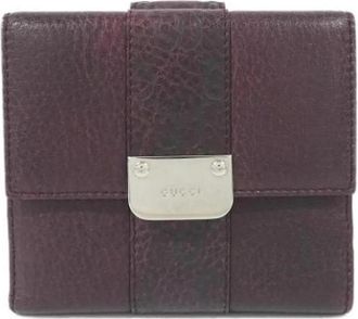 Gucci Pre-owned Wallet (bi-fold) - Dames - Vintage Accessoires - Rood - ONE Size - Leer - Vintage