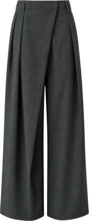 Meimeij Wijde broek - Dames - Wijde Broeken - Grijs - S - Polyester - Broeken