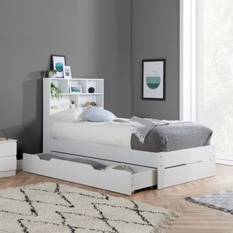 Birlea Single White Storage Bed Frame Alfie 3FT Drawer Bed 90cm