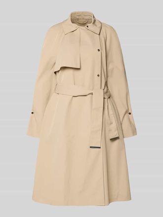 Emporio Armani Trenchcoat mit Logo-Detail in Sand, Gr&ouml;&szlig;e 36