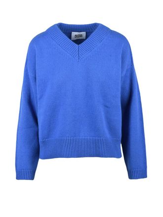Alpha Studio V-Neck Pullover in Soft Supergeelong Wool