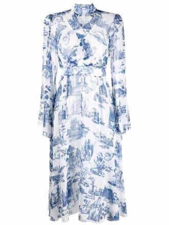 Philipp Plein Zijden maxi-jurk - Wit