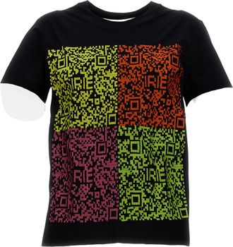 Iri&eacute; Classic Black T-Shirt with Round Neckline and Short Sleeves