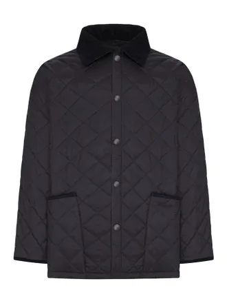Barbour DIAMOND QUILTED JACKET WITH CONTRASTING COLLAR - Barbour - Man