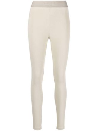 Fear of God logo-waistband leggings - women - Cotton/Spandex/Elastane - L - Neutrals
