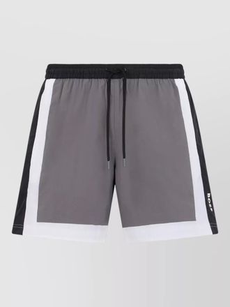 HUGO BOSS nylon sports shorts side stripes pocket