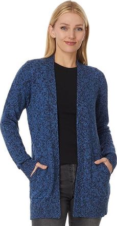 L.L.Bean Cotton Ragg Sweaters Open Cardigan Womens Clothing Classic Navy/Bright Blue : XS