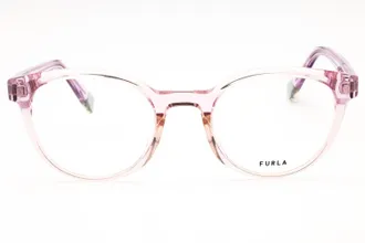 Furla VFU642V Round Acetate Eyeglasses - Pink