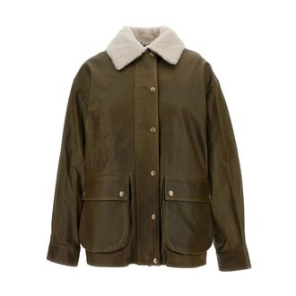Halfboy Parka de Cuero - Jackets - Mujer - Verde - S